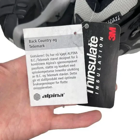 New Alpina BC 1550 Backcountry Telemark Black Gray Ski Boots Size 36 - Picture 11 of 16